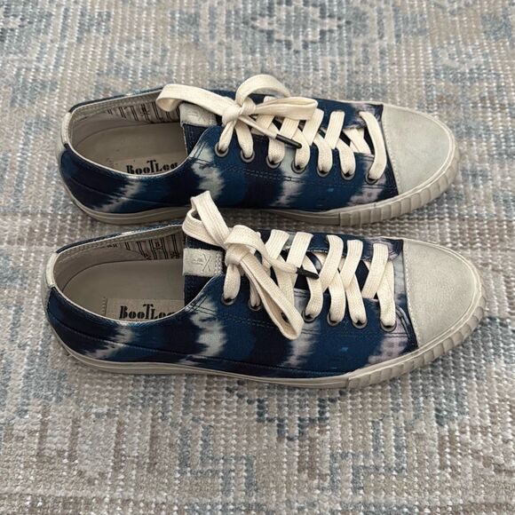 John Varvatos Men's Vulcanized Tie-dye Printed Sneakers In Vapor Grey size 9.5 - Picture 2 of 10